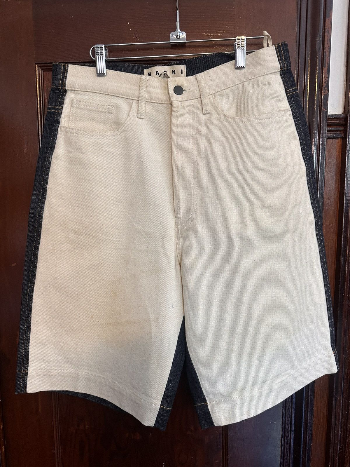 Marni MARNI DENIM SHORT SIZE 30 denim white combo Size US 30 / EU 46 - 1 Thumbnail