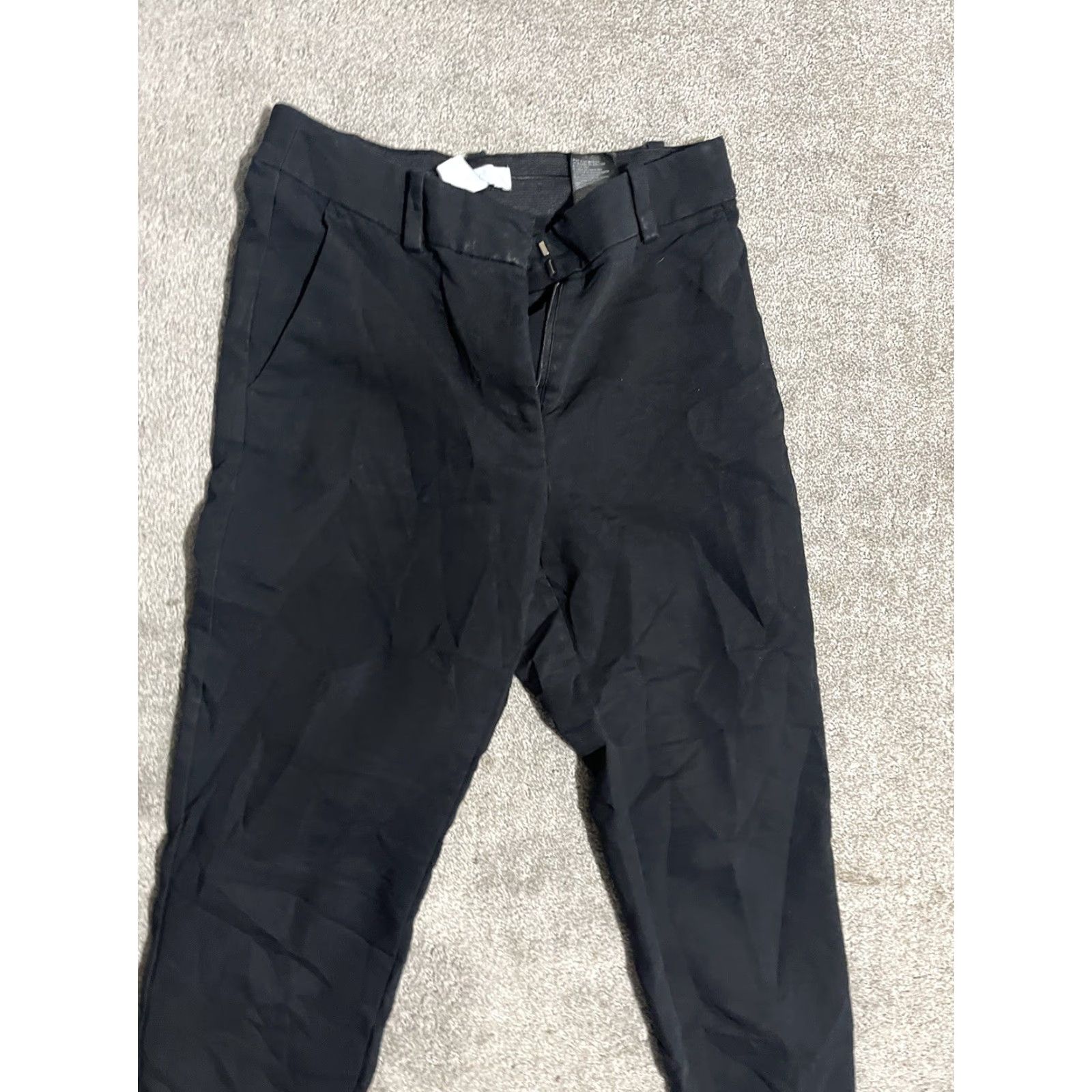 H&M H&M Pants Chino Women Regular Size 4 Black Skinny Pocket Design Button Zipper Mid Rise 29in Linen Blend Cotton Blended Fabric Size 27" / US 4 / IT 40 - 2 Thumbnail