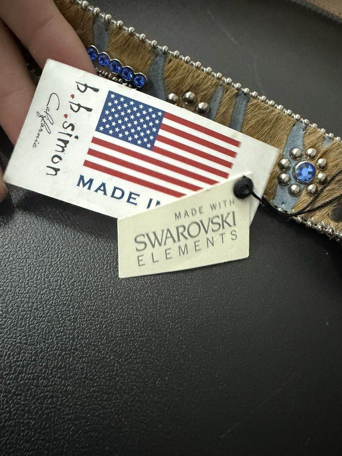 B.B. Simon B.B. Simon Swaroski Belt Size 32 - 3 Thumbnail