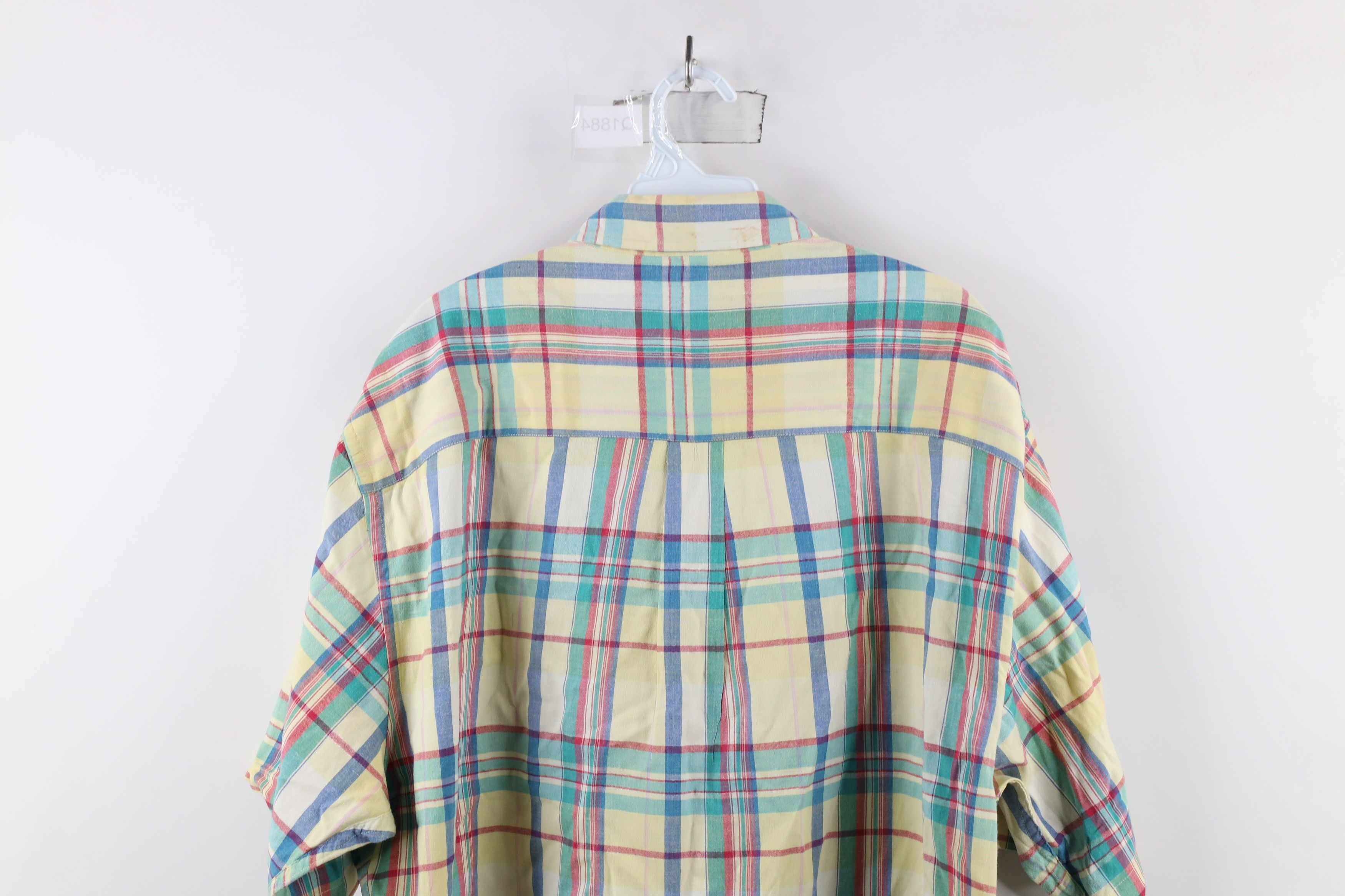 Lands' End × Vintage Vintage 90s Lands End India Madras Plaid Button Down Shirt Size US L / EU 52-54 / 3 - 10 Thumbnail