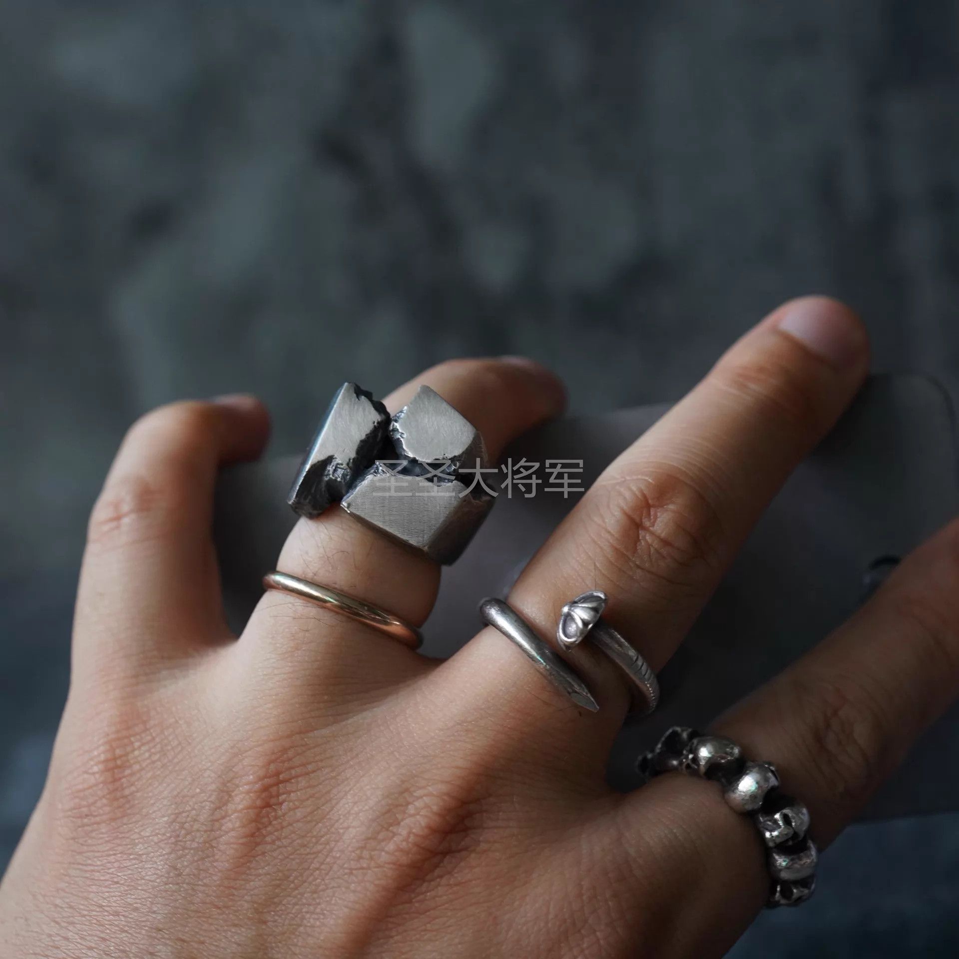 Gothmos Gothmos Korean Artisan Broken 925 Silver Ring US7 Last New Size ONE SIZE - 3 Thumbnail