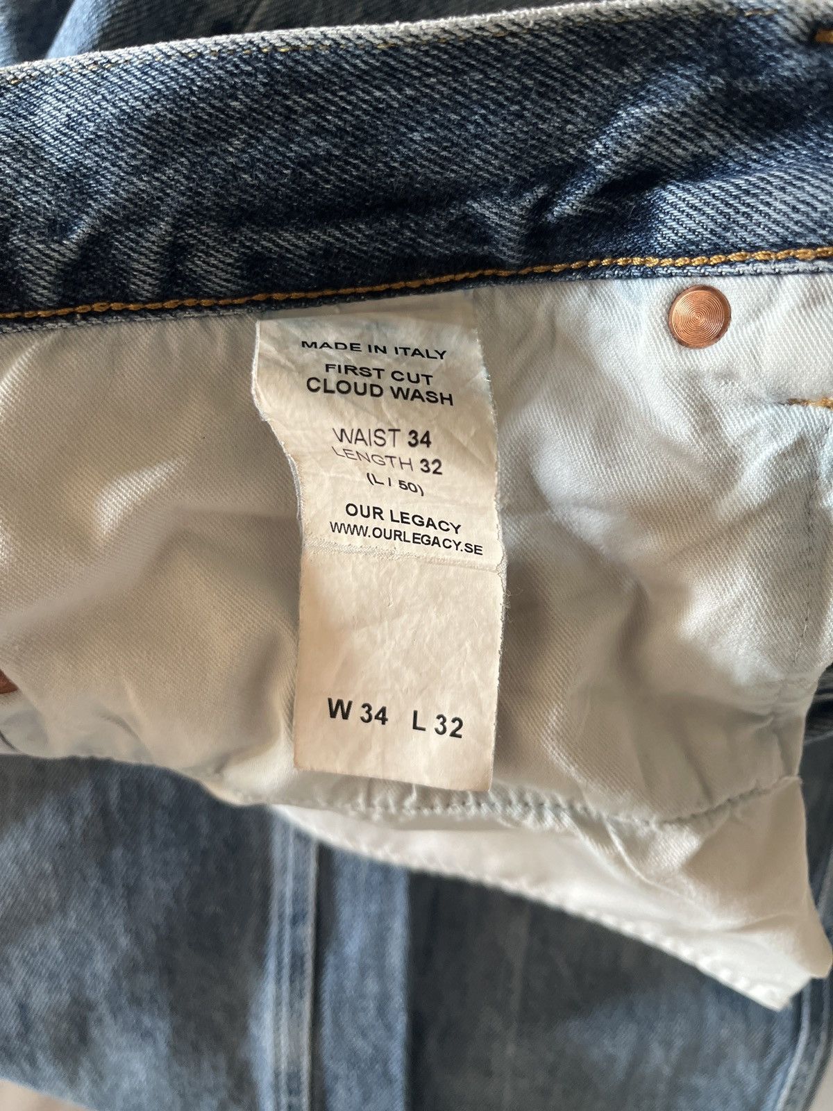 Our Legacy Our Legacy Cloud Wash Denim Size US 33 - 6 Thumbnail