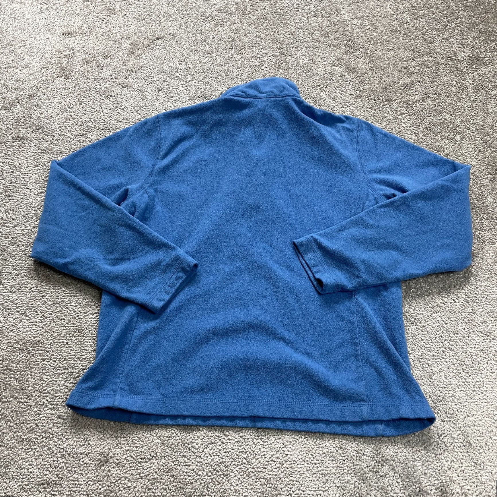 Lands' End Lands' End Fleece Jacket Women Solid Blue 1/4 Zip High Neck Outdoor Hiking Size S / US 4 / IT 40 - 2 Thumbnail