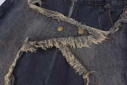 Japanese Brand × Jean Star embroidered straight high street wide leg jeans Size US 32 / EU 48 - 4 Thumbnail