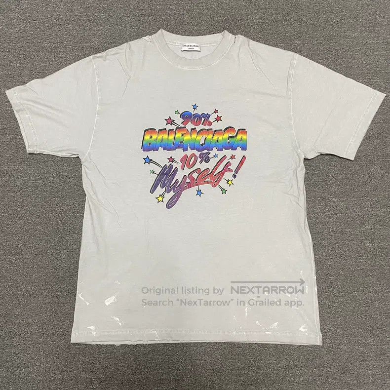 Balenciaga Balenciaga Spray Paint Distressed Short Sleeve Size US S / EU 44-46 / 1 - 1 Thumbnail