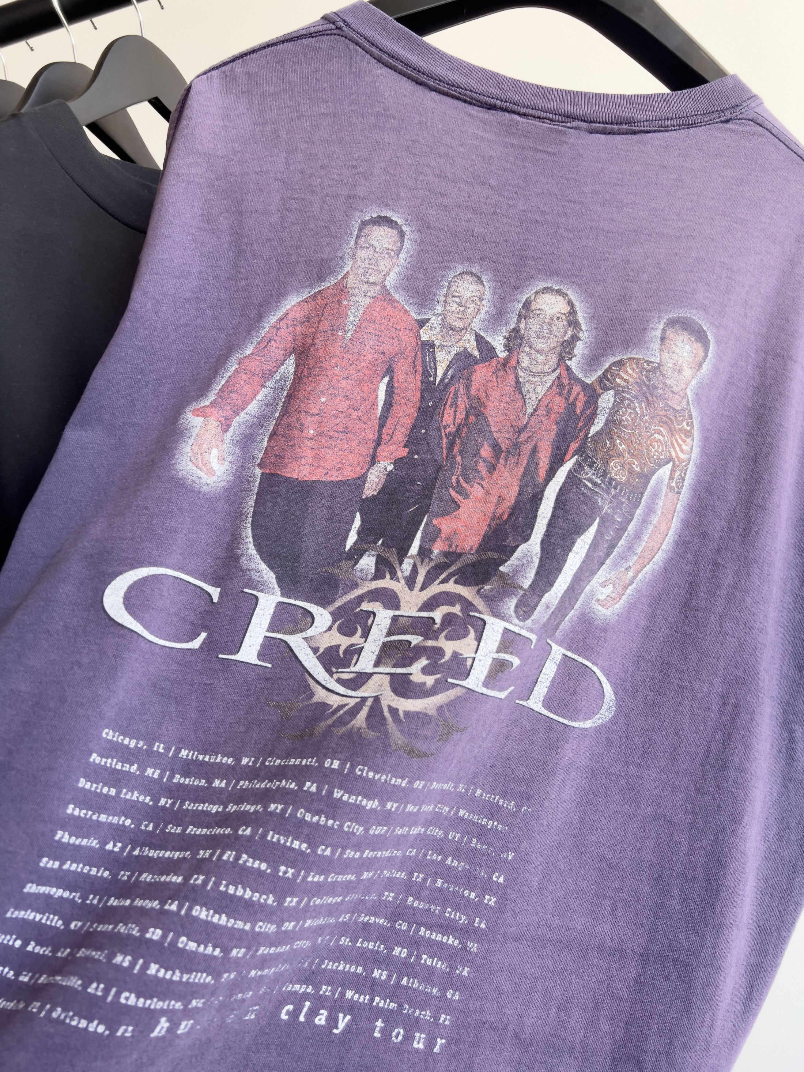 Band Tees Thrashed Sun Faded Creed Oversized Band Tee Shirt Size US XL / EU 56 / 4 - 2 Thumbnail