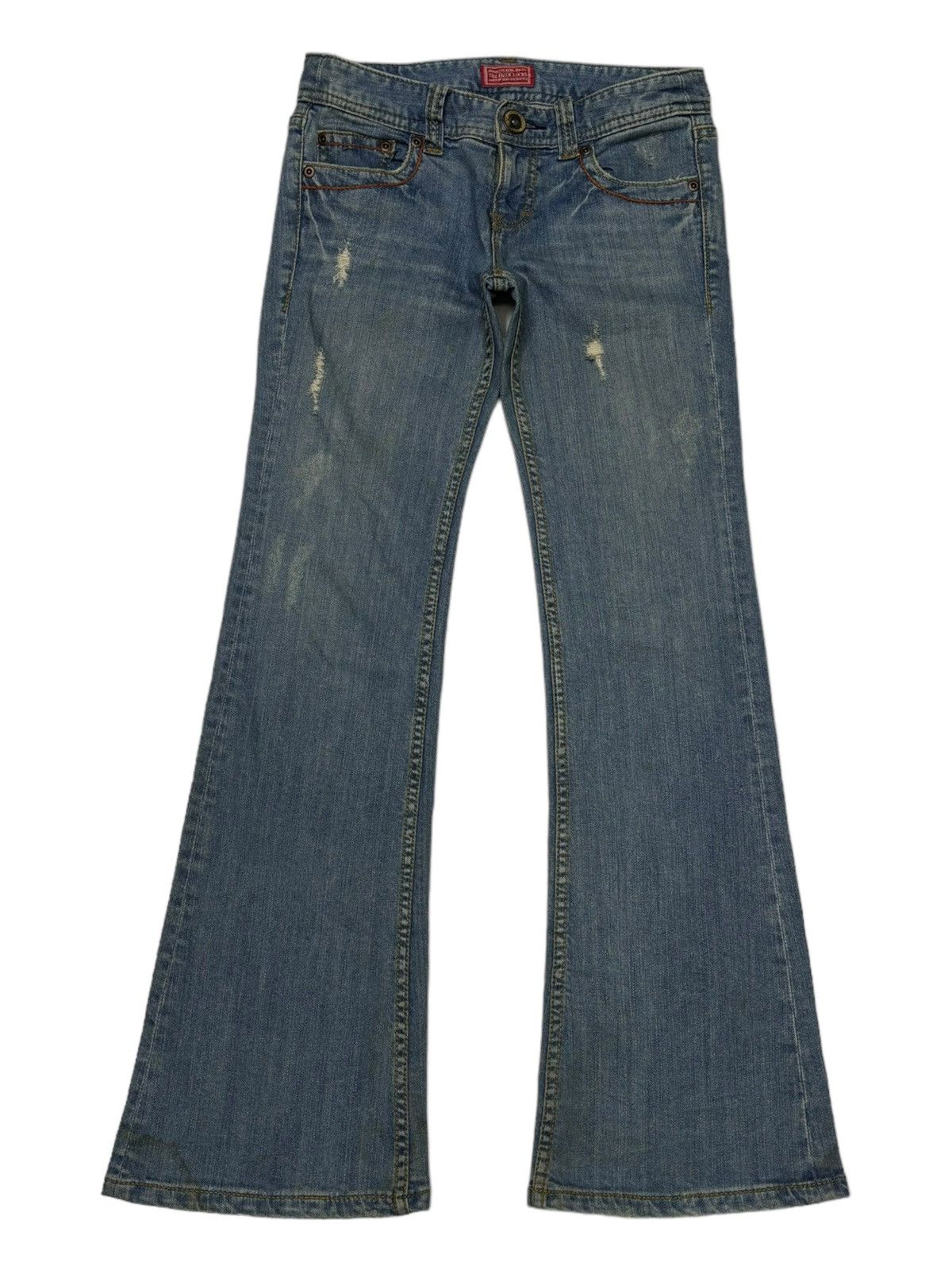 Hysteric Glamour THE OZOCLOCKS LOW RISE FLARE DISTRESS DENIM FLARE JEANS Size 29" - 1 Thumbnail