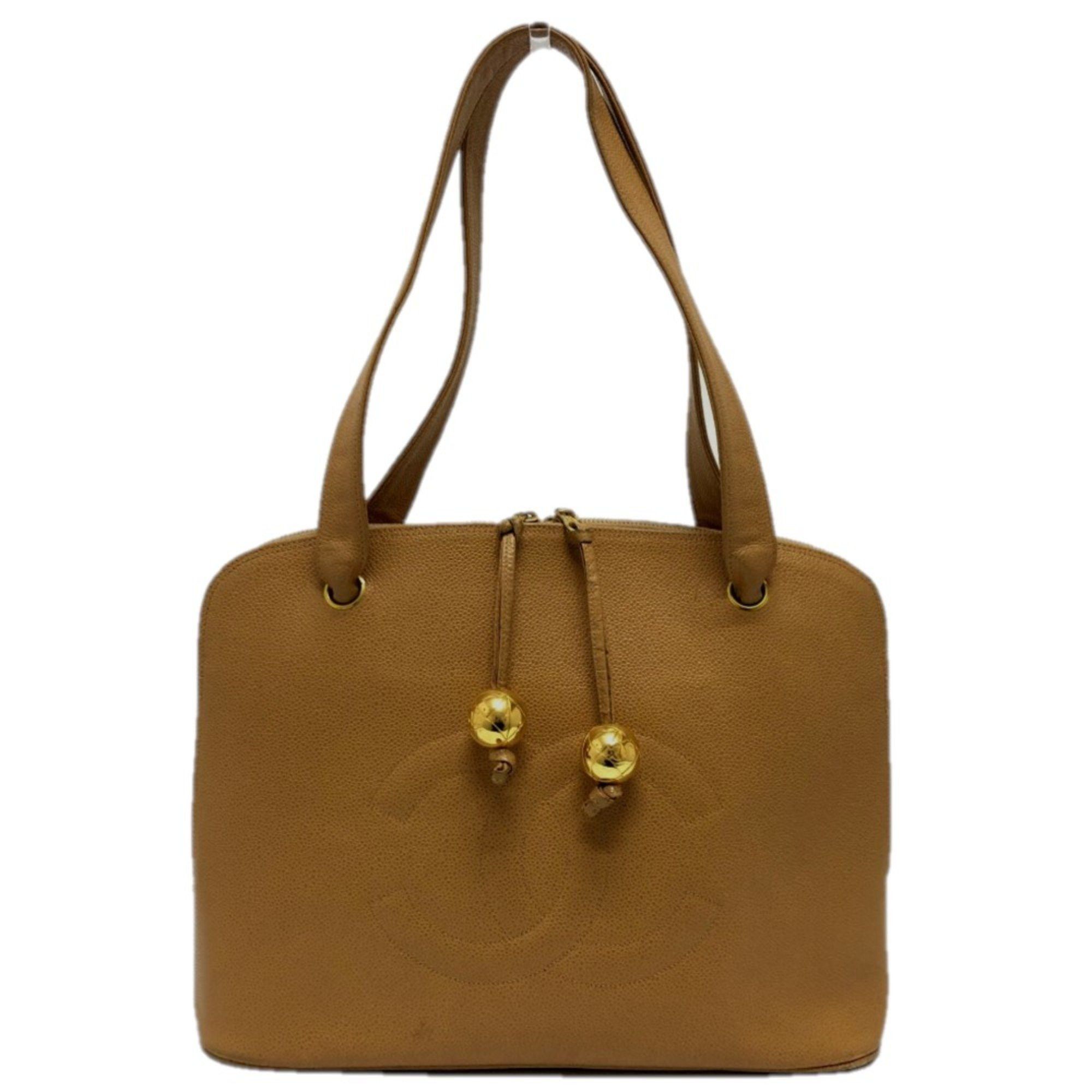 Chanel Chanel Coco ball bag shawl Tote Bag Beige GoldHardware Size ONE SIZE - 1 Thumbnail
