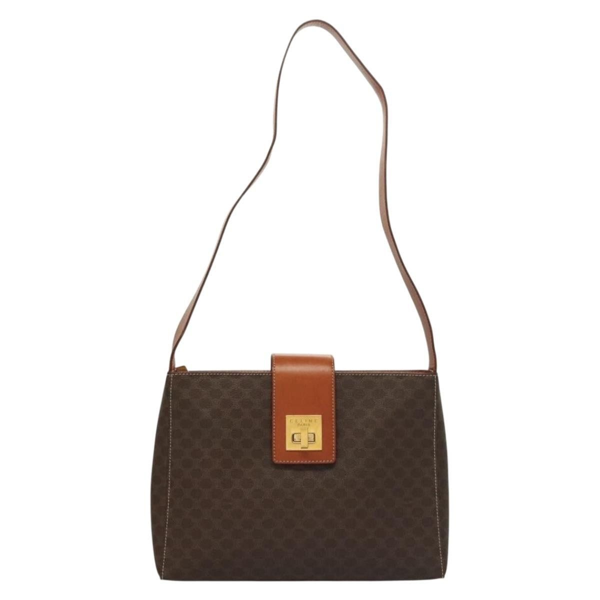 Celine CELINE Macadam Canvas Shoulder Bag Pvc Leather Brown Gold Size ONE SIZE - 2 Thumbnail