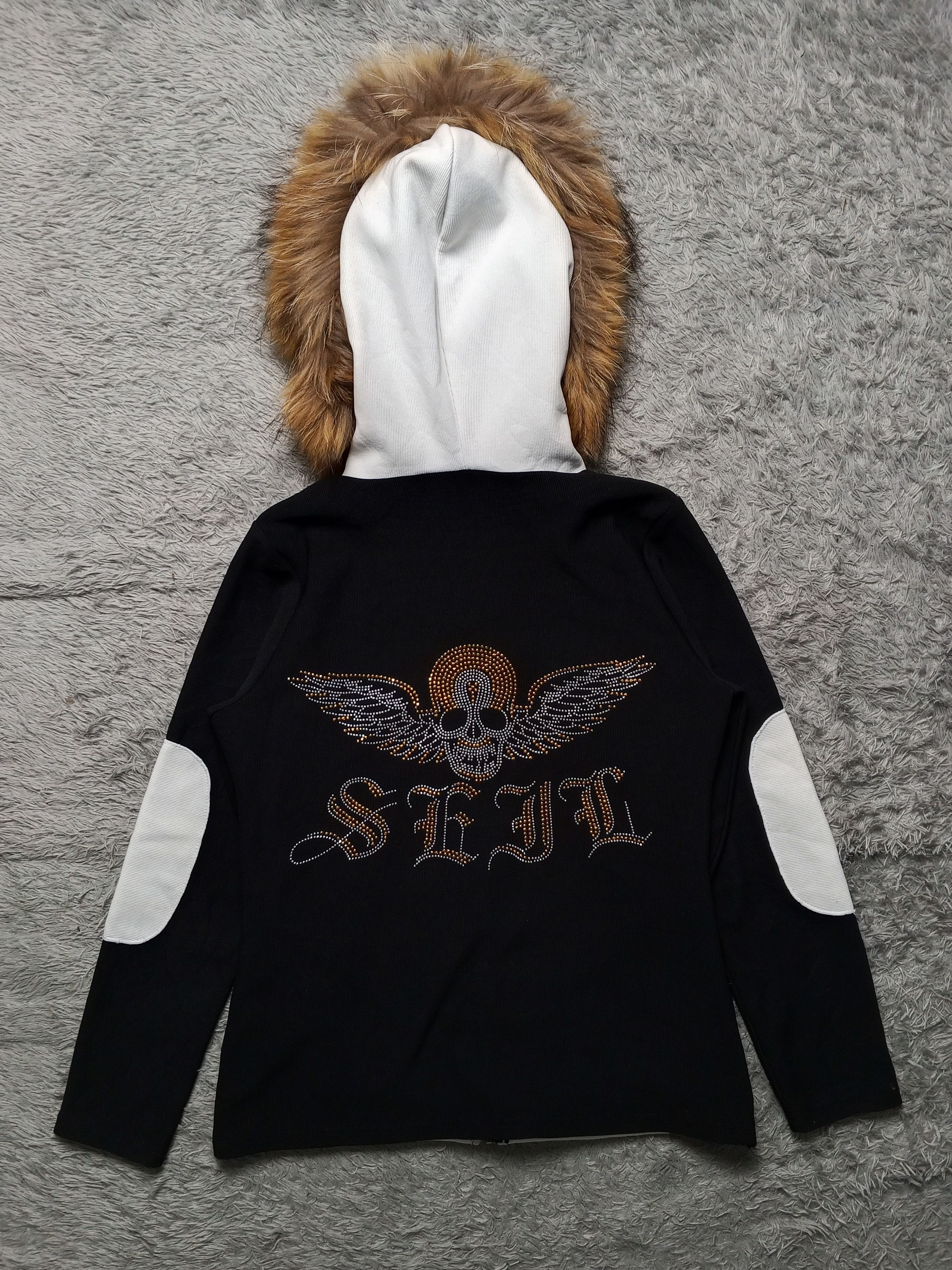 Japanese Brand Japan Brand Sick Issue Skull Fur Hoodie with Sparkle Size US M / EU 48-50 / 2 - 2 Thumbnail