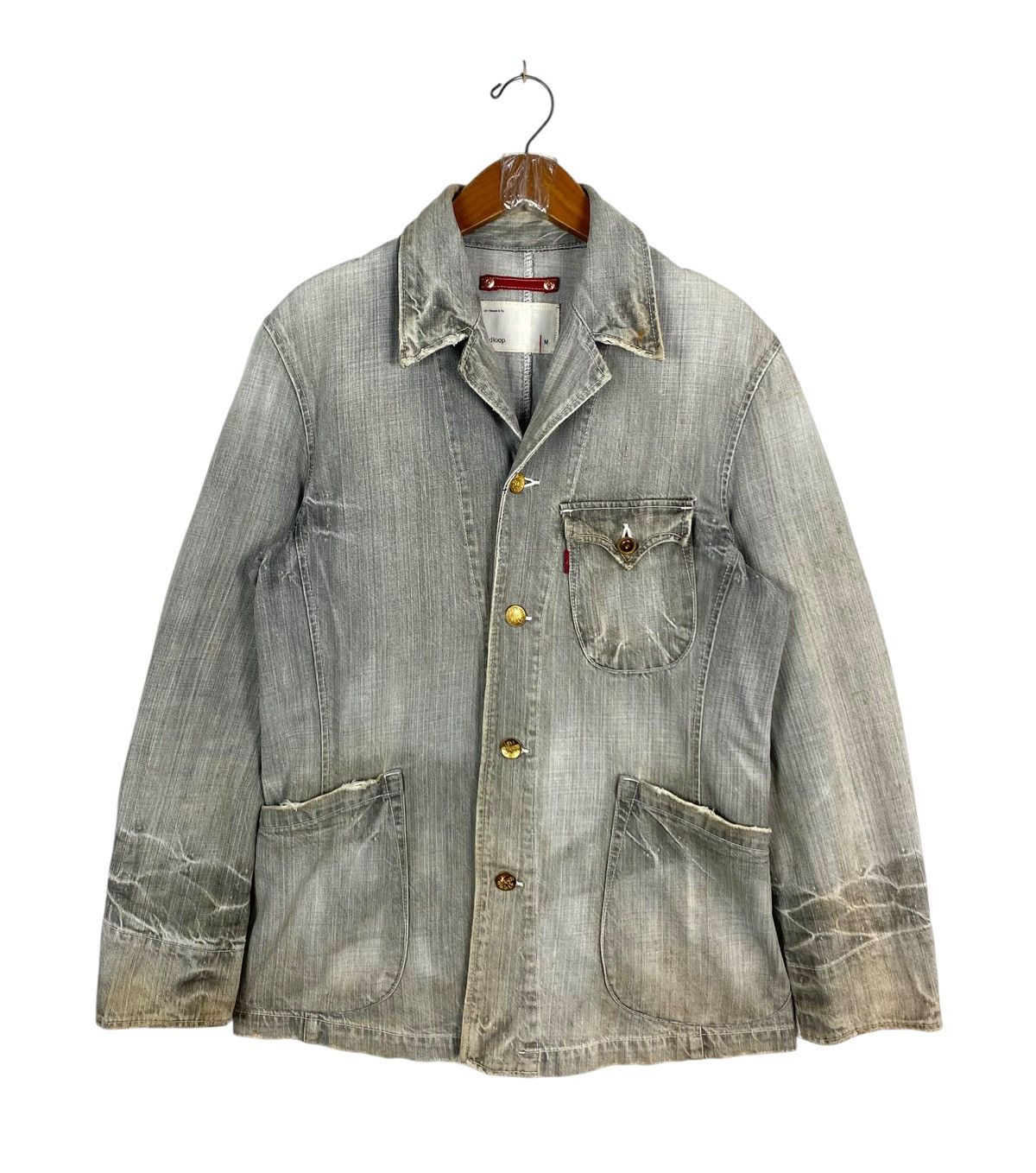 Levi's Rare‼️ Levi's Redloop Distressed Denim Chore Jacket Size US M / EU 48-50 / 2 - 1 Thumbnail
