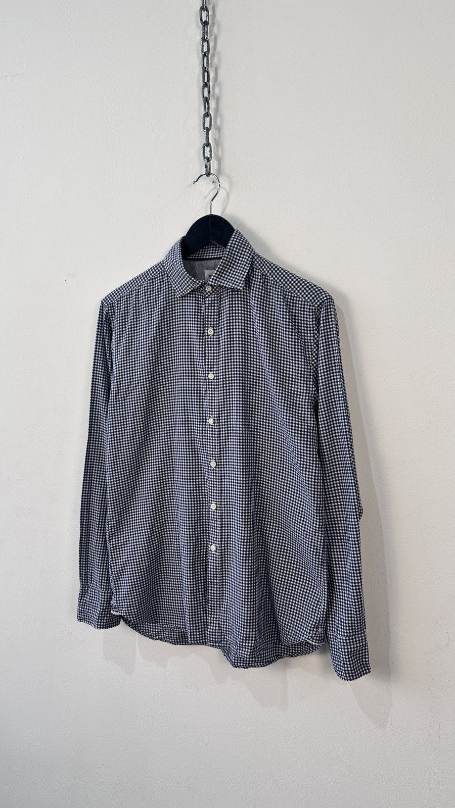Boggi Boggi Milano Shirt M Gingham Check Easy Formal Custom Fit Size US M / EU 48-50 / 2 - 4 Thumbnail