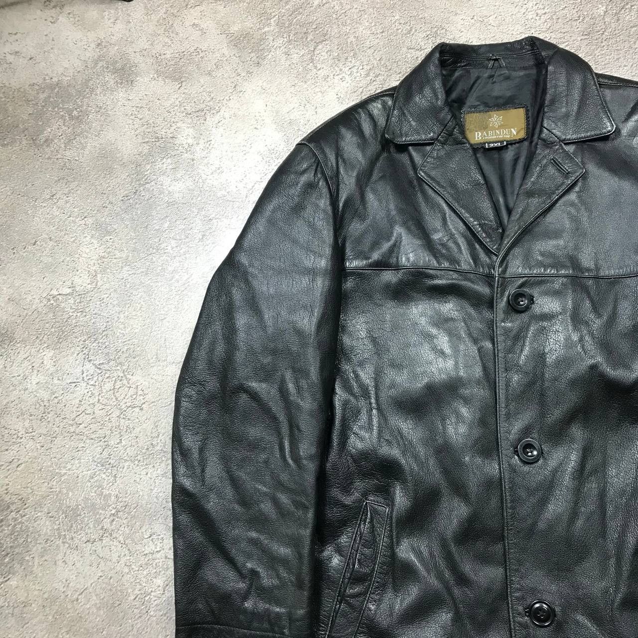 Vintage Vintage 90s Oversized Leather Blazer Jacket Streetwear XXL Size US XXL / EU 58 / 5 - 2 Thumbnail