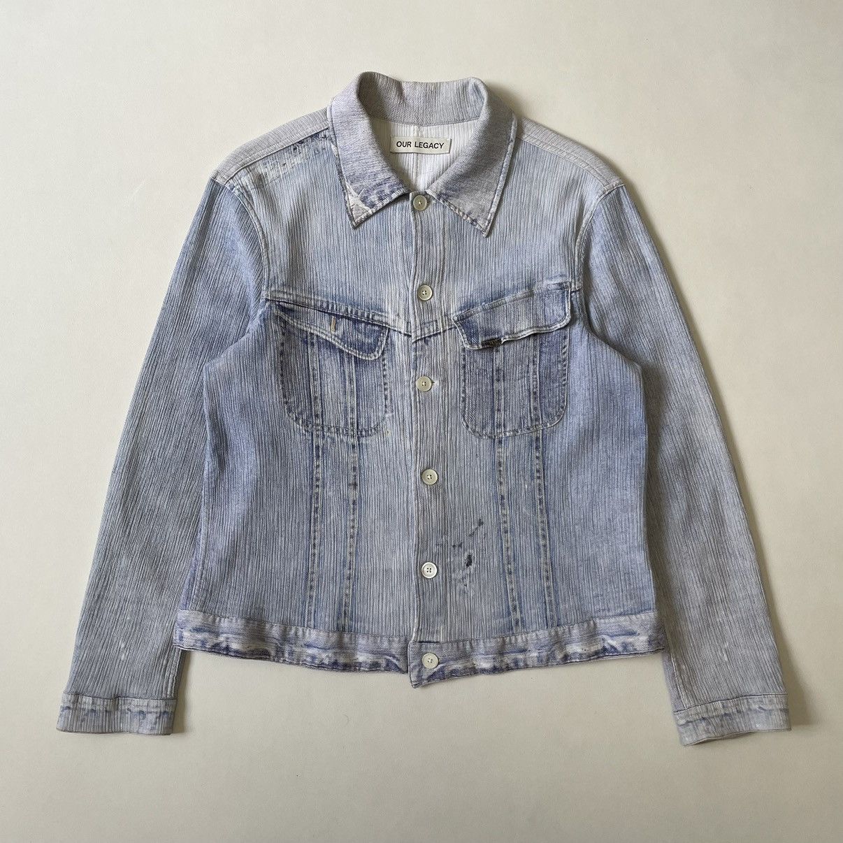 Our Legacy Trompe-l'œil Pleated Denim Print Shirt Size US M / EU 48-50 / 2 - 2 Thumbnail