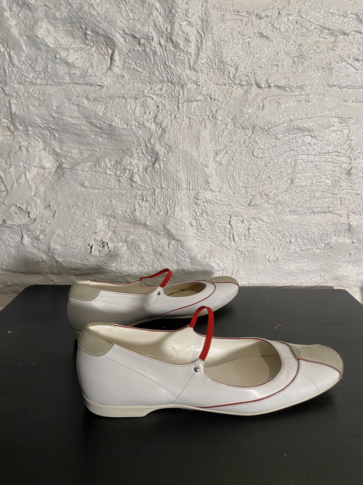 Prada Prada Red Label White leather and Grey suede shoes Size US 7 / IT 37 - 4 Thumbnail