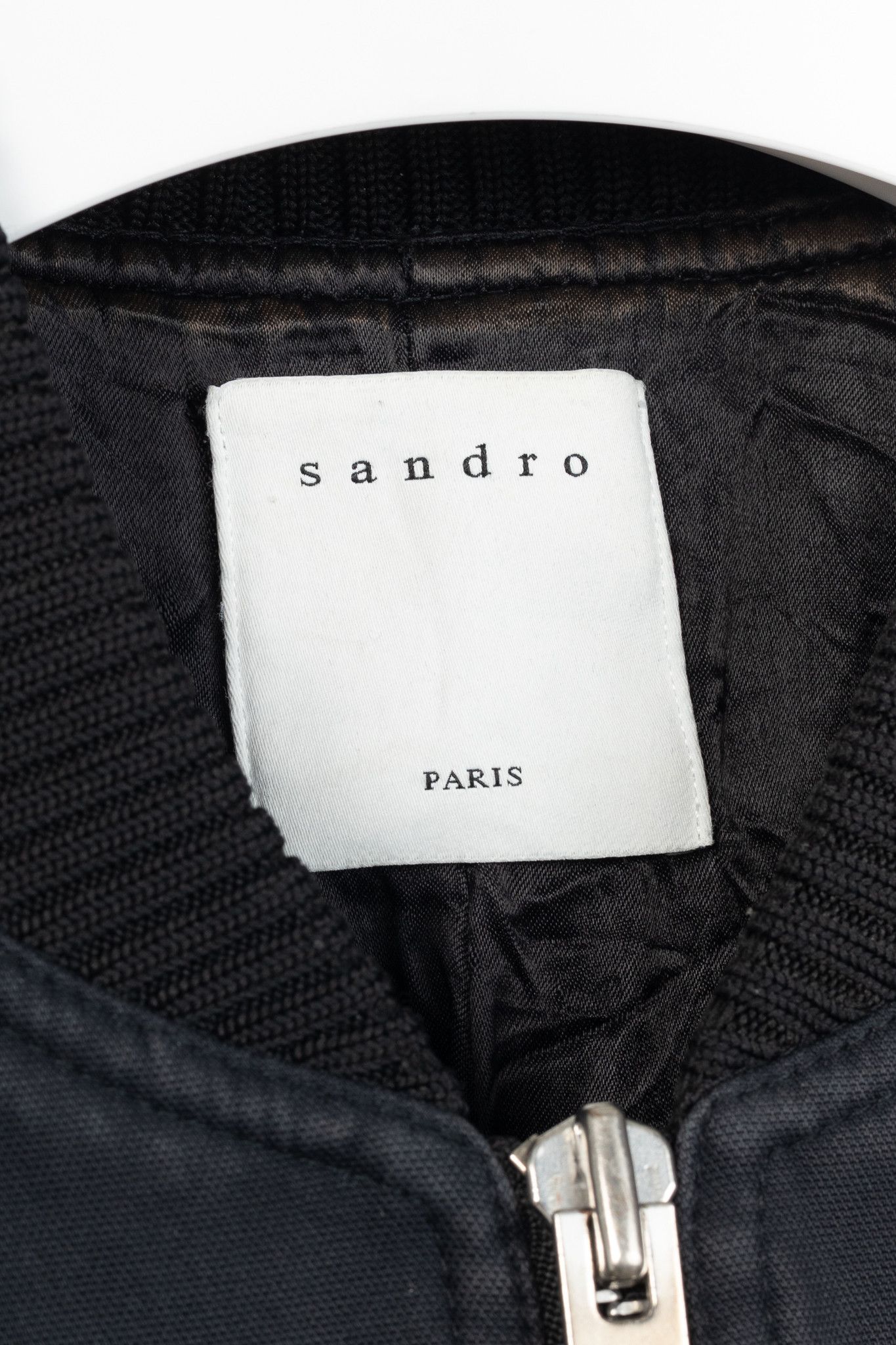 Sandro Sandro Navy Blue Striped Sleeve Bomber Jacket Size US L / EU 52-54 / 3 - 4 Thumbnail