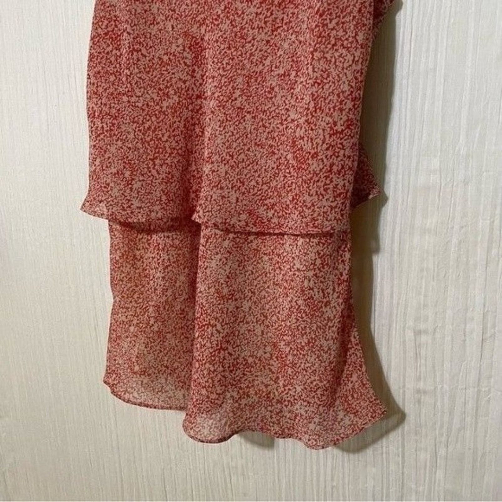 Other Cabi Tank Top Lined Flowy Ruffle Orange Adjustable Straps Size S / US 4 / IT 40 - 3 Thumbnail