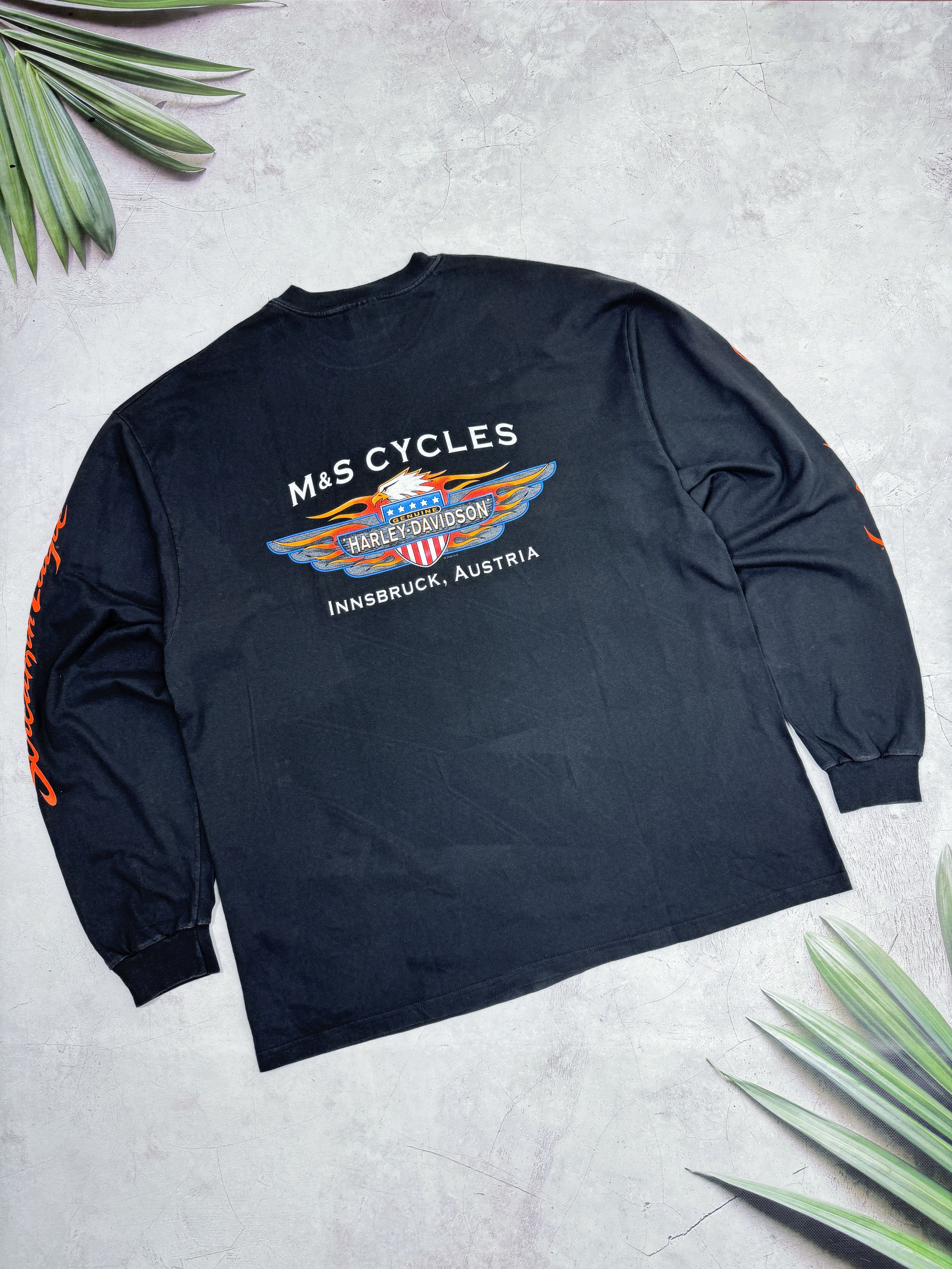 Harley Davidson × Vintage 1997 Harley Davidson T-Shirt LS Screamin Eagle Innsbruck Size US XL / EU 56 / 4 - 23 Thumbnail