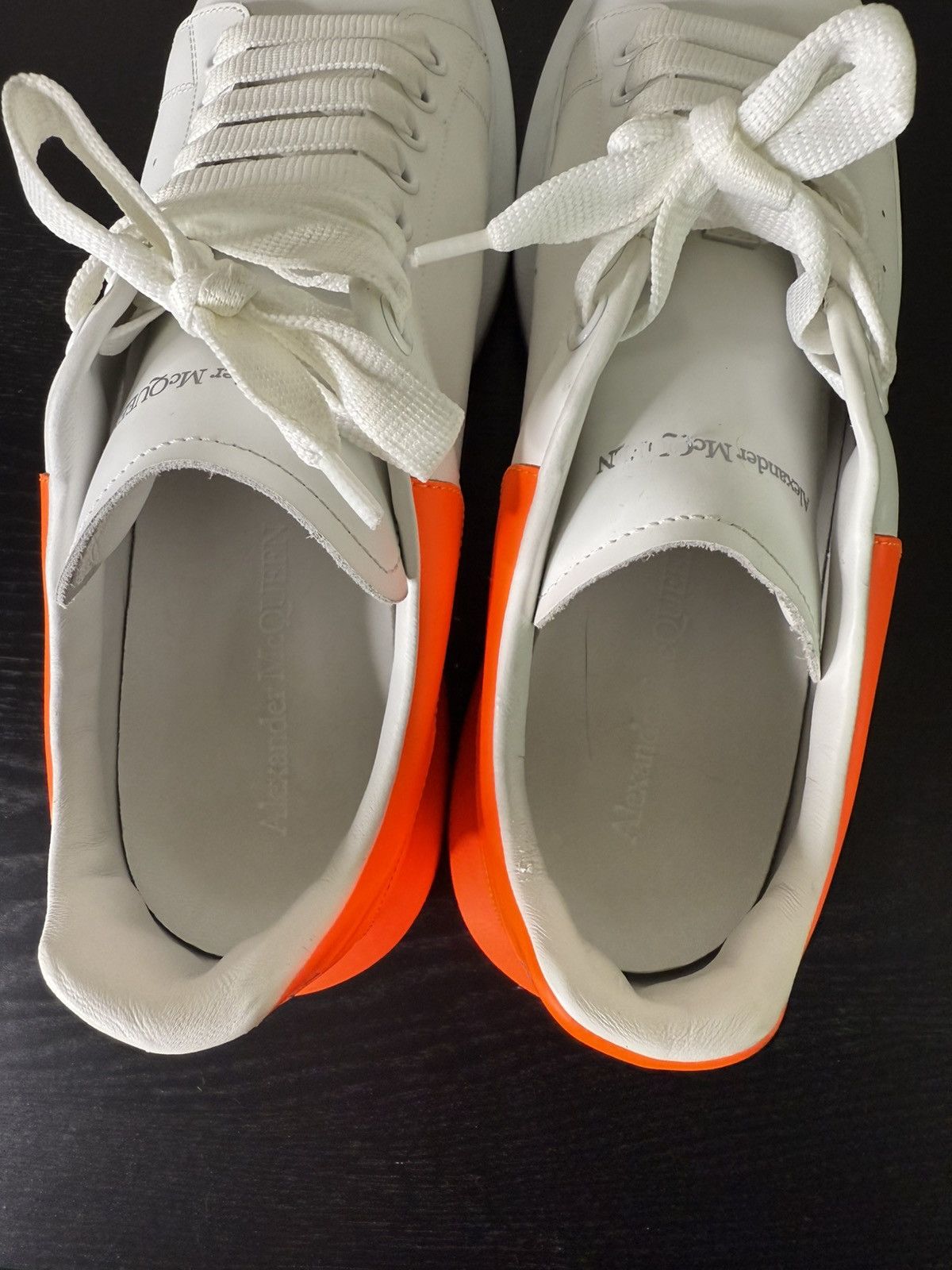 Alexander McQueen Alexander Mcqueen Men's White And Orange Oversized Sneakers Size US 11 / EU 44 - 5 Thumbnail
