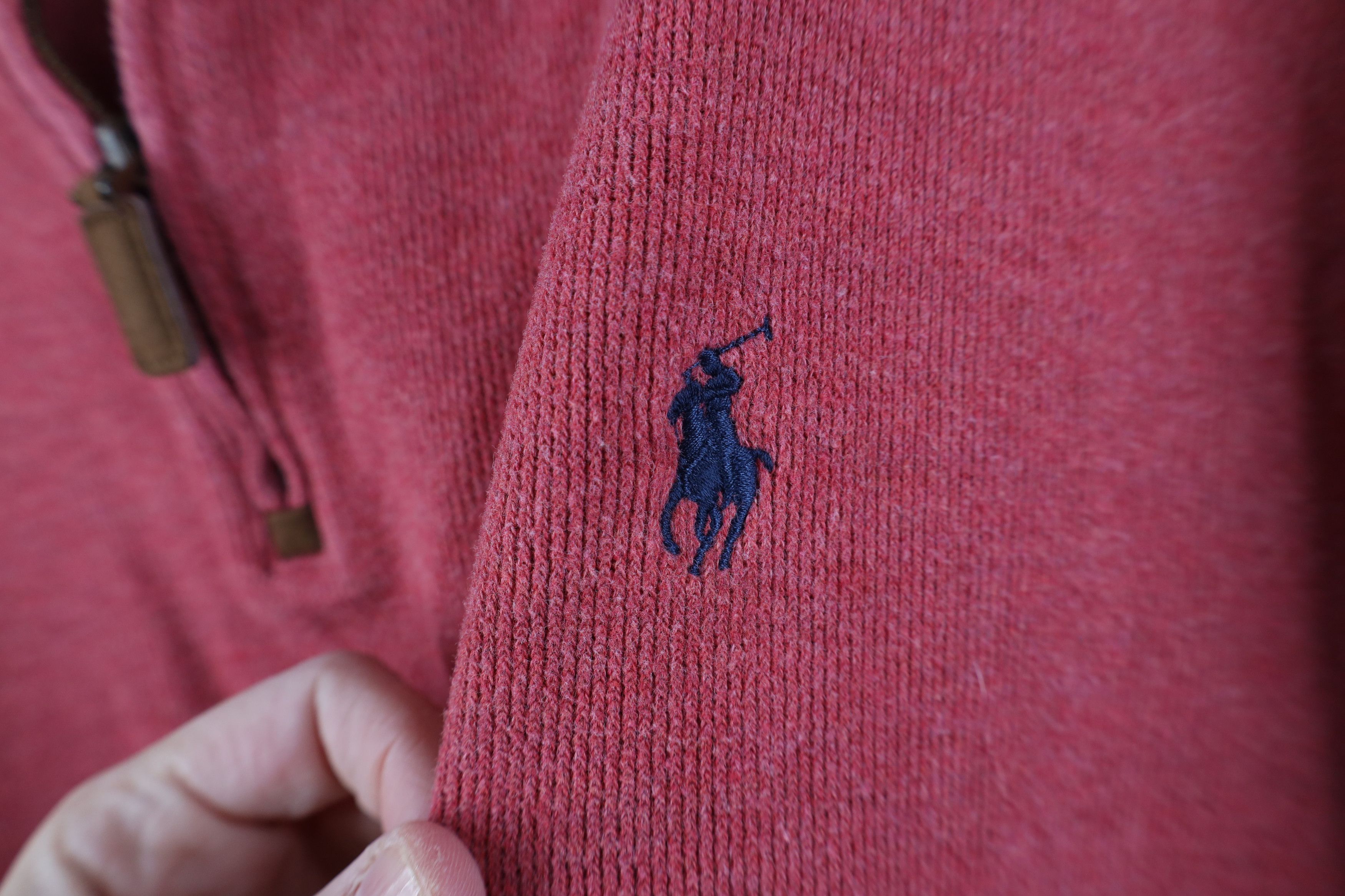 Polo Ralph Lauren Vintage 90s Ralph Lauren Ribbed Knit 1/4 Zip Sweater Red Size US XXL / EU 58 / 5 - 4 Thumbnail
