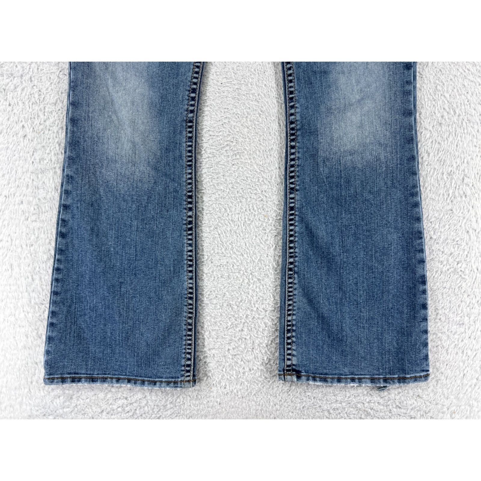 Silver Jeans Co. Silver Jeans Womens Jeans Bootcut 29 Blue Denim Embroidered Light Wash 5-Pocket Size 29" - 6 Thumbnail