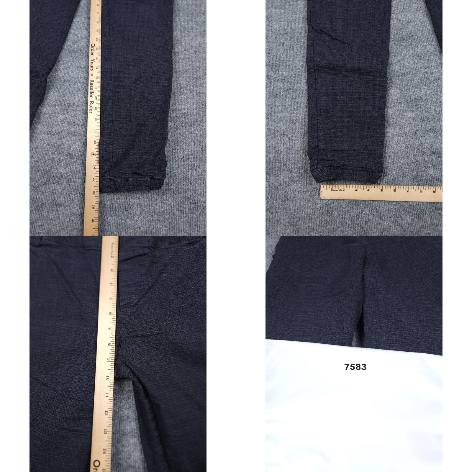 Emporio Armani Emporio Armani Pants Adult / Juniors 31 x 28 Blue Slim Stretch Knit Textured Slim Jogger Jeans Logo Pockets Straight Leg Men Size US 31 - 8 Thumbnail