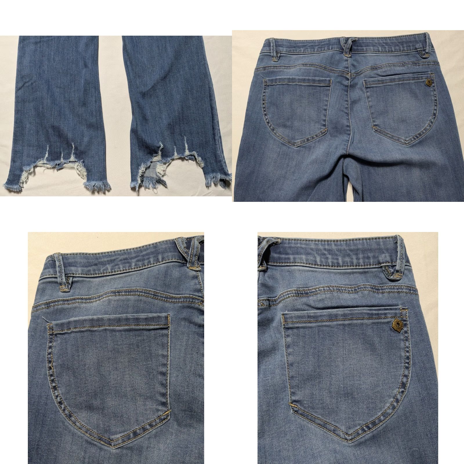 Vintage DEMOCRACY AB' TECHNOLOGY Women Size 8 Cutout Hem Lyocell Stretch Denim Jeans Shirt? Size 30" / US 8 / IT 44 - 10 Thumbnail