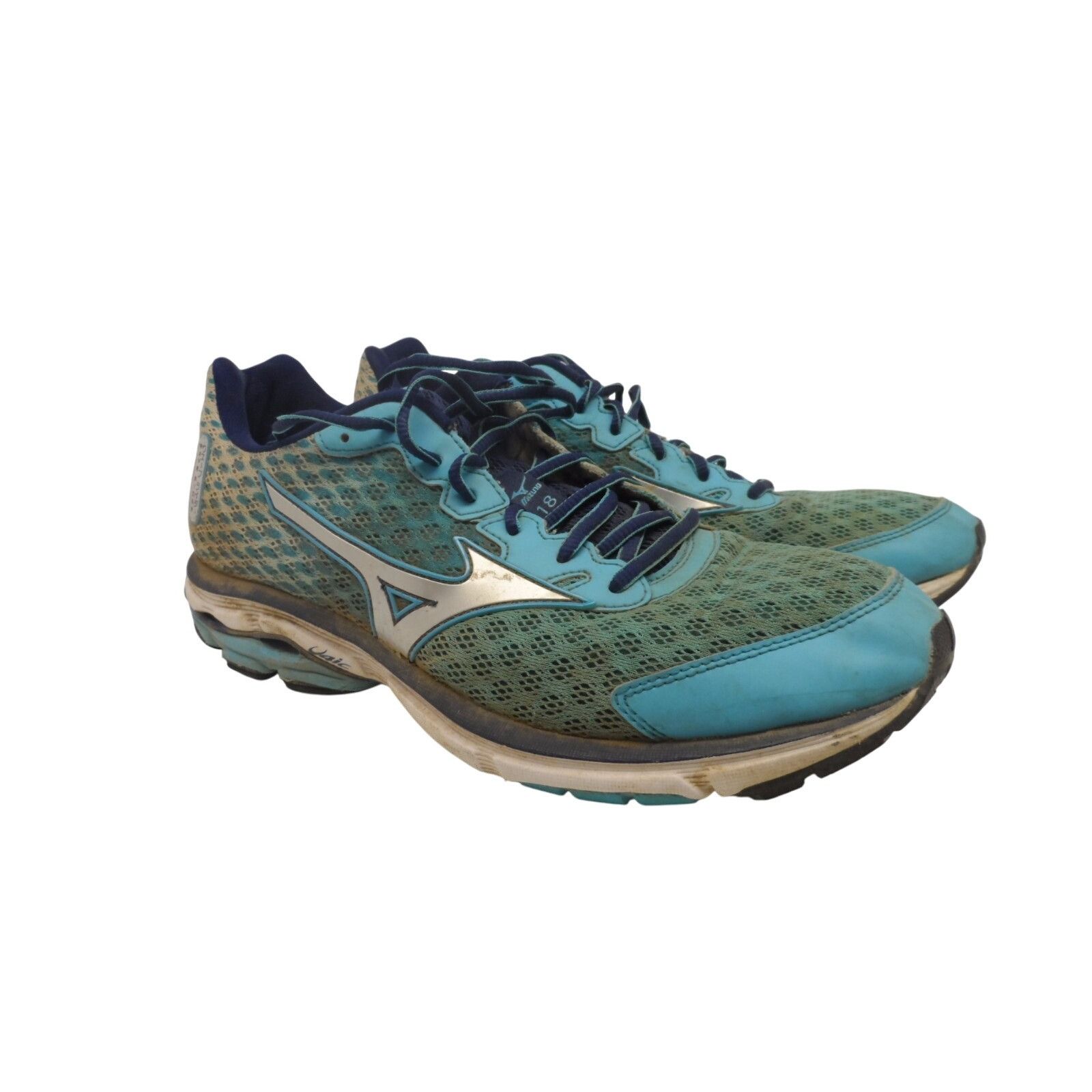 Mizuno Mizuno Women's Wave Rider 18 Running Shoe Blue 10.5M Size US 10.5 / IT 40.5 - 1 Thumbnail