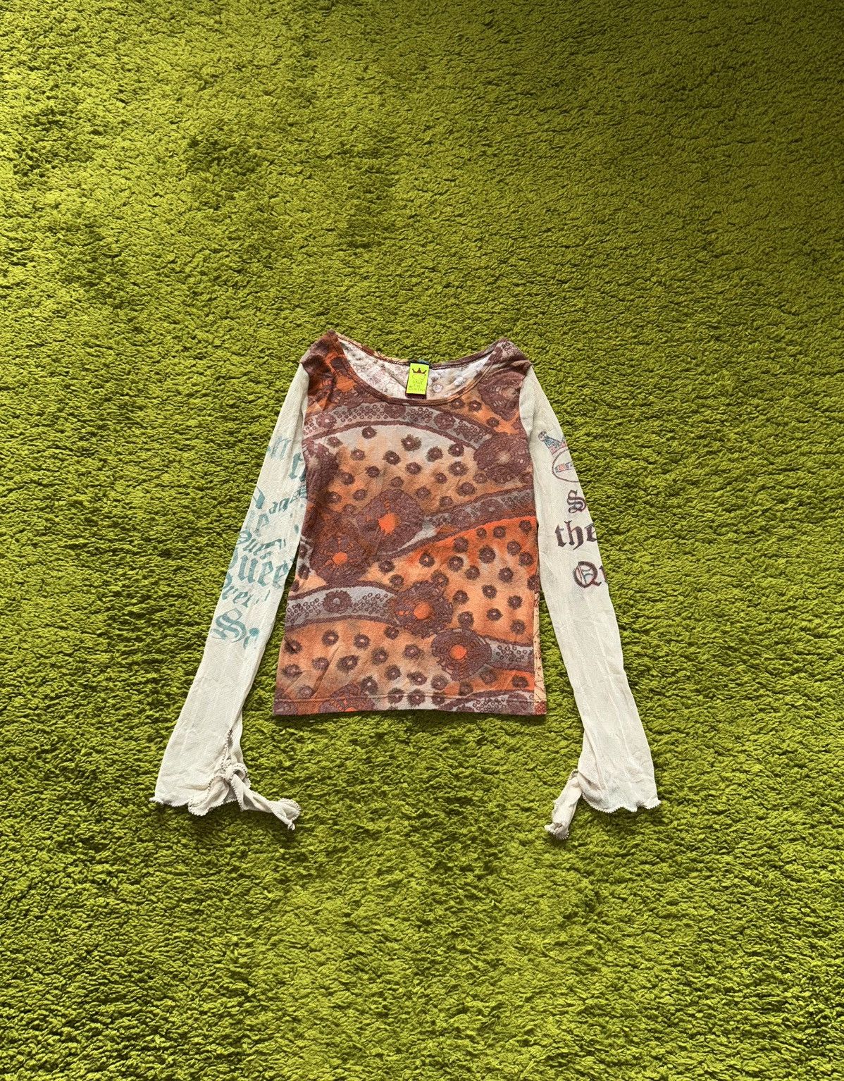 Hysteric Glamour Save the Queen avant garde mesh longsleeve blouse Y2K Size S / US 4 / IT 40 - 1 Thumbnail