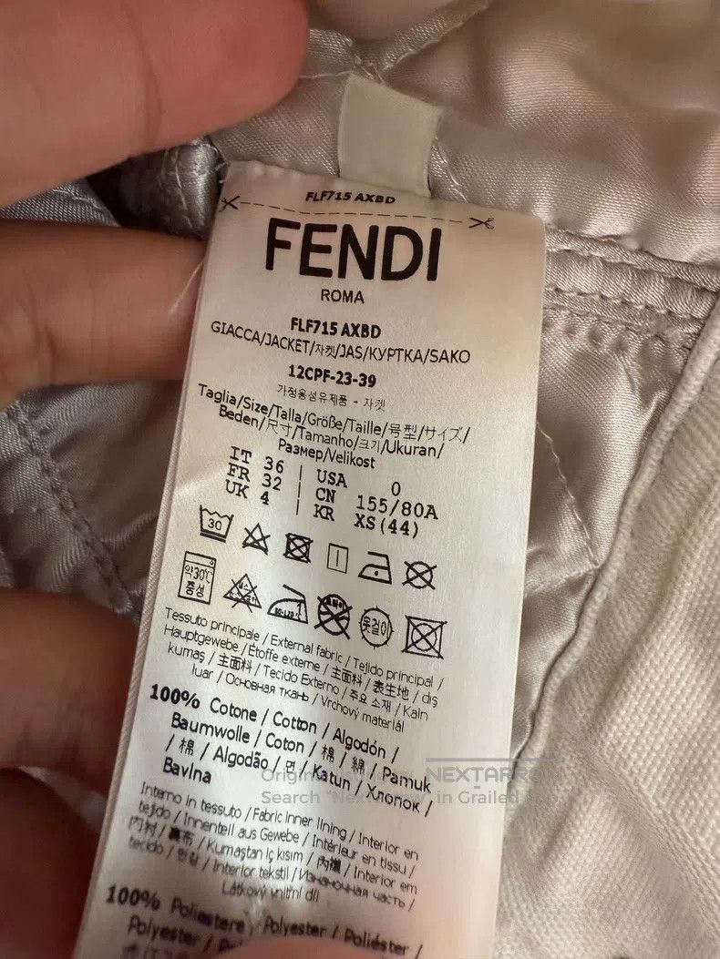 Fendi Fendi Subtle Pattern Destroyed Denim Cotton Jacket Size XXS / US 00 / IT 34 - 4 Thumbnail