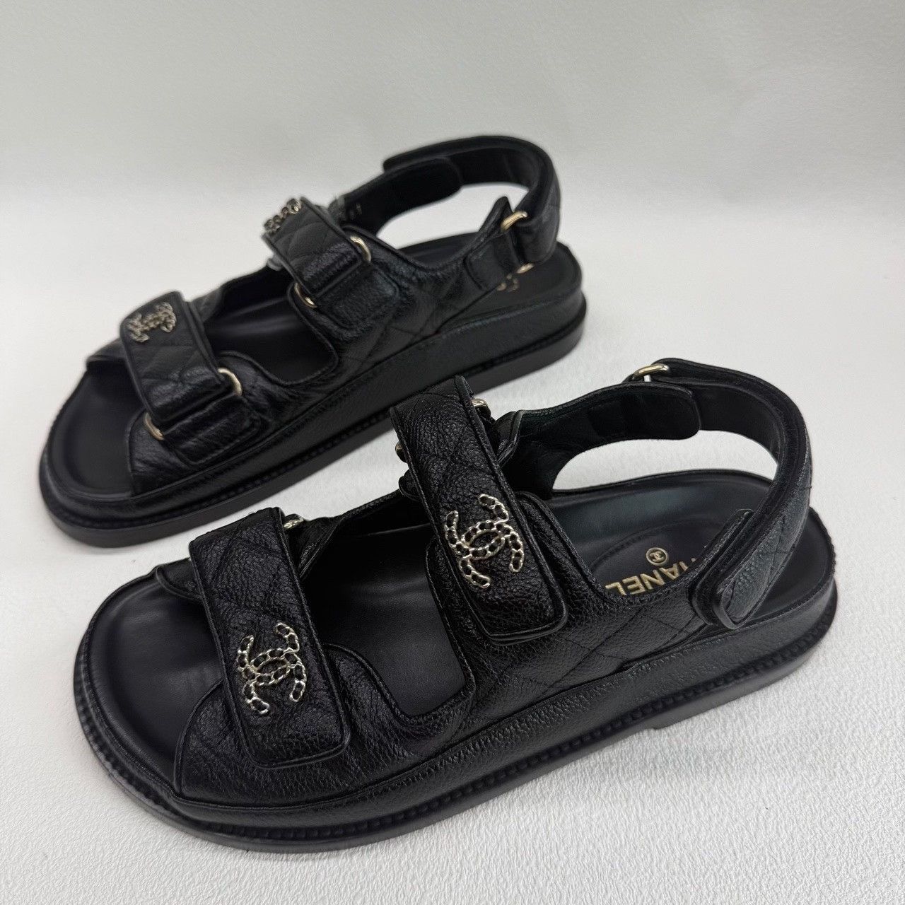 Chanel Chanel Black Sandals us_6 Women Size US 6 / IT 36 - 1 Thumbnail