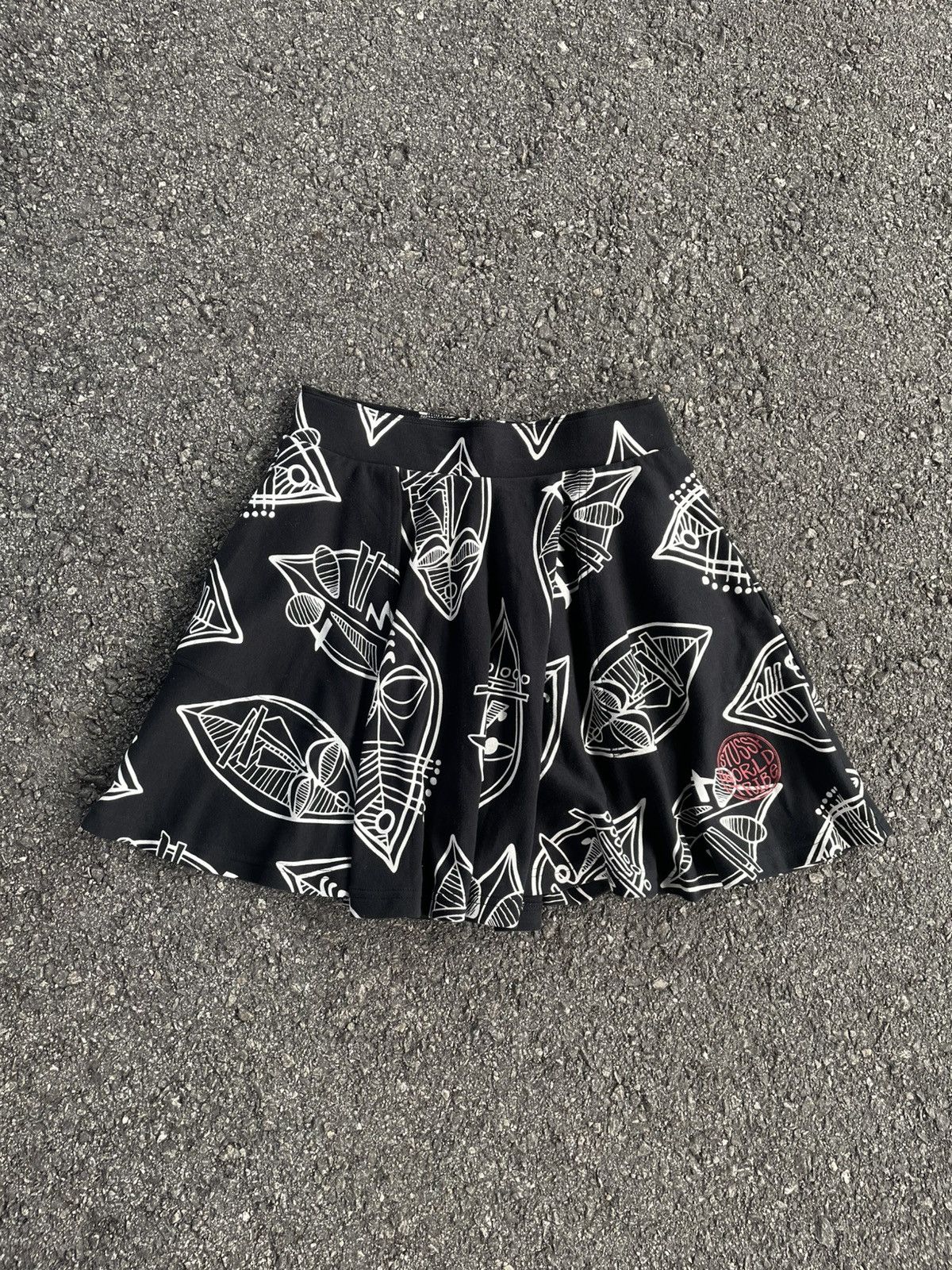 Stussy Stussy All-Over Print Flared Mini Skirt Size 27" / US 4 / IT 40 - 1 Thumbnail