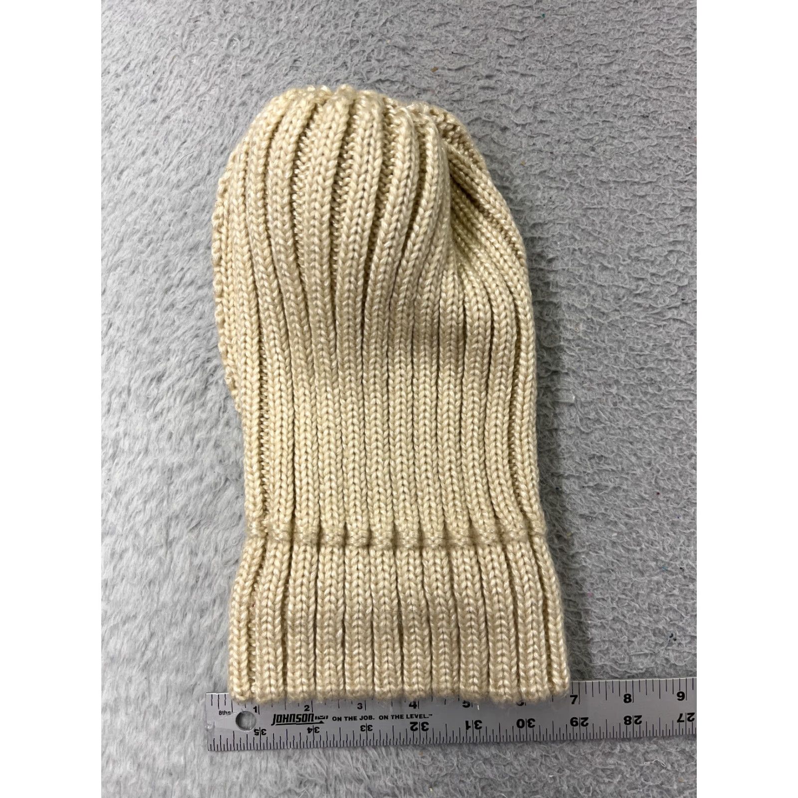 American Eagle Outfitters Beannie? Beanie Toque Adult One Size Ivory Ribbed Knit Detachable Faux Fur Pom Acrylic Hat Unisex Adults Beanie Ivory Acrylic Knit Logo Ski 90s Mens Size ONE SIZE - 4 Thumbnail