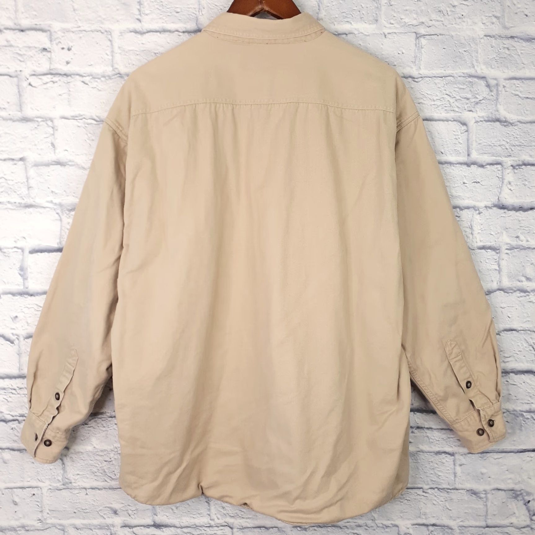Express Mountain Express Shirt L Medium Regular Men Beige Cotton Lined Button-Up Shacket Long Sleeve Vintage? No Size US L / EU 52-54 / 3 - 2 Thumbnail