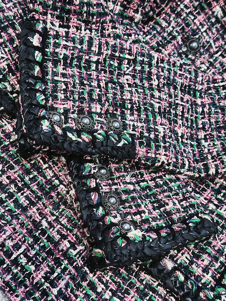 Chanel Chanel 19 spring and summer classic tweed pink purple gree Size XS / US 0-2 / IT 36-38 - 4 Thumbnail