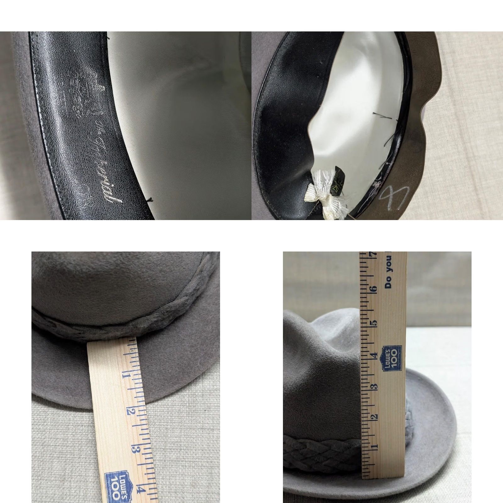 Stetson VINTAGE Stetson Fedora Hat (Top Hat) Fur Felt gray 7-1/8 Canada Men Imperial Hat Size US M / EU 48-50 / 2 - 9 Thumbnail