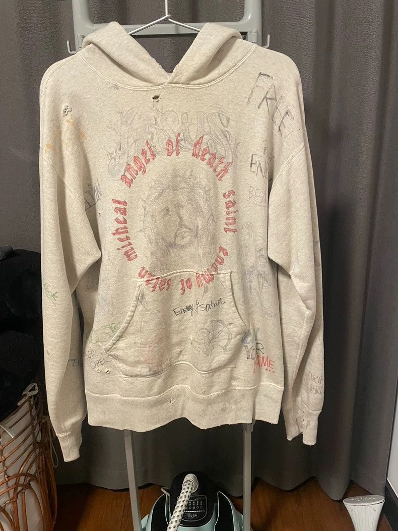 Saint Michael Vintage Saint Michael Graffiti Hoodie-dmc Size US L / EU 52-54 / 3 - 1 Thumbnail