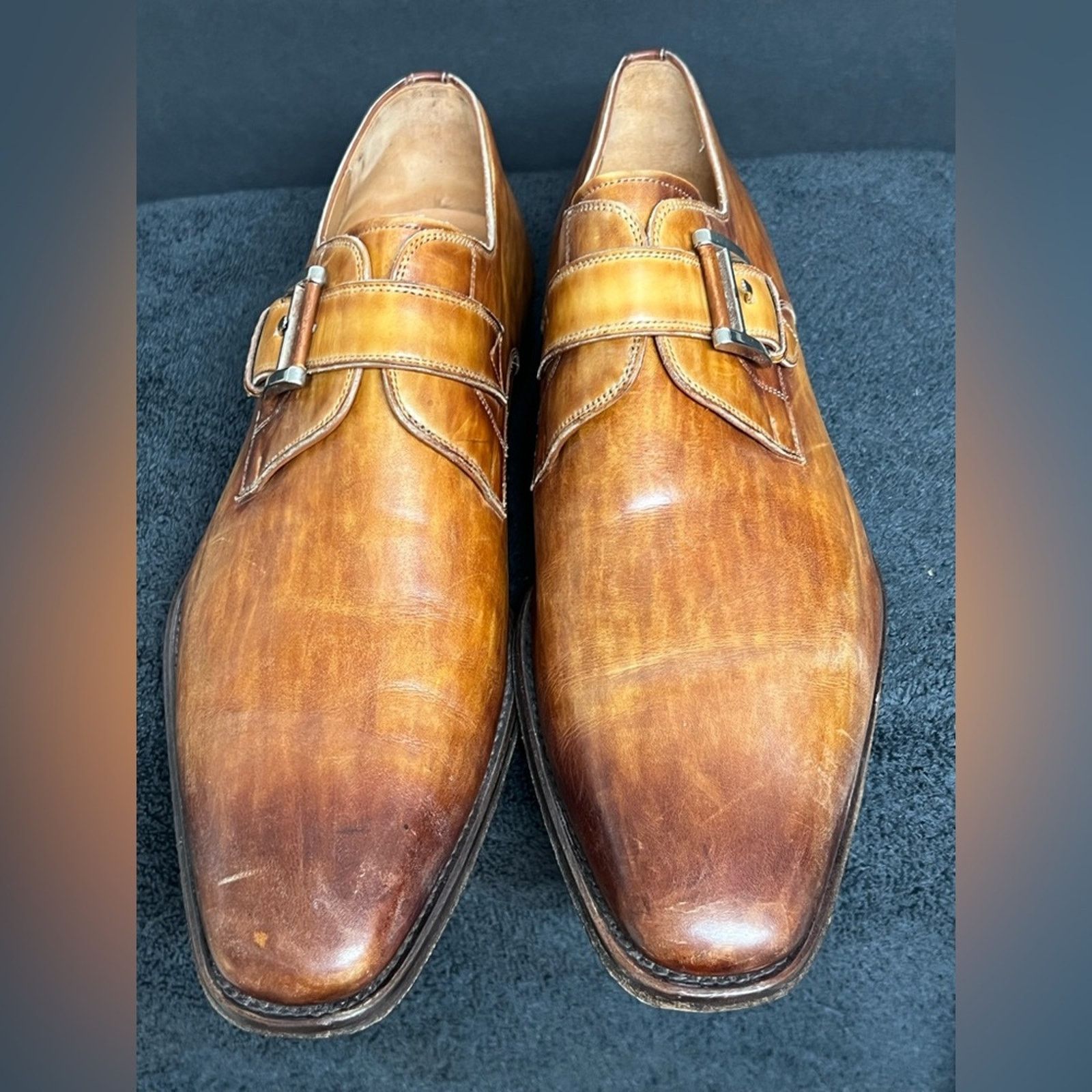 Magnanni Magnanni Marco II Monk Strap Leather Dress Shoes EXTRA WIDE Size US 8.5 / EU 41-42 - 5 Thumbnail