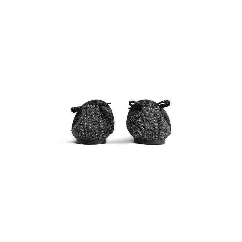 Balenciaga o1w1db10526 Leopold Ballerina With Rhinestones in Black Size US 8 / IT 38 - 5 Thumbnail