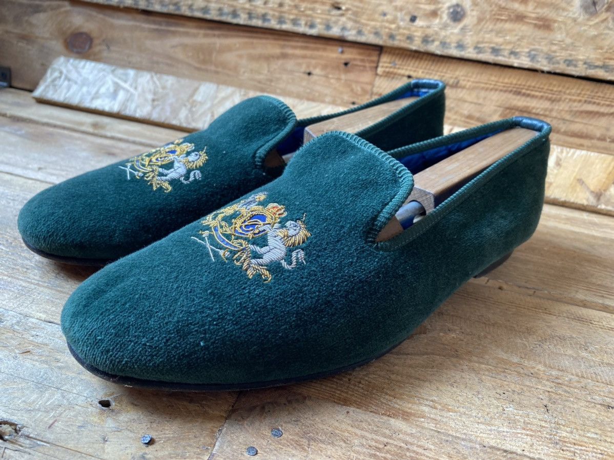 Crockett & Jones Crockett and jones slip slippers green loafer uk sz10.5 Size US 11 / EU 44 - 9 Thumbnail