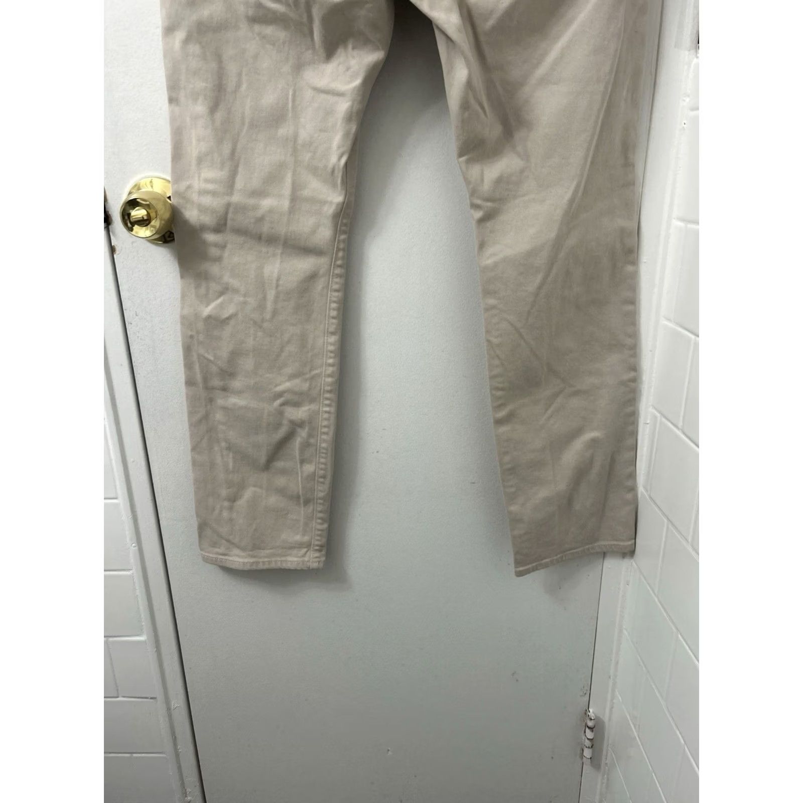 Vintage J Crew 484 Slim-Fit Stretch Chino Pants Mens 32x29 Beige Kurabo Japanese Fabric Slim Tapered Stretch Size US 32 / EU 48 - 7 Thumbnail