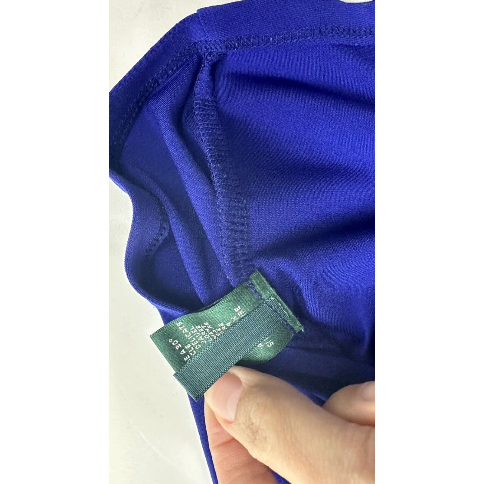 Ralph Lauren Lauren Ralph Lauren Blue Beaded Fit & Flare Dress Women's 2 Sleeveless Halter Neck Size XS / US 0-2 / IT 36-38 - 6 Thumbnail