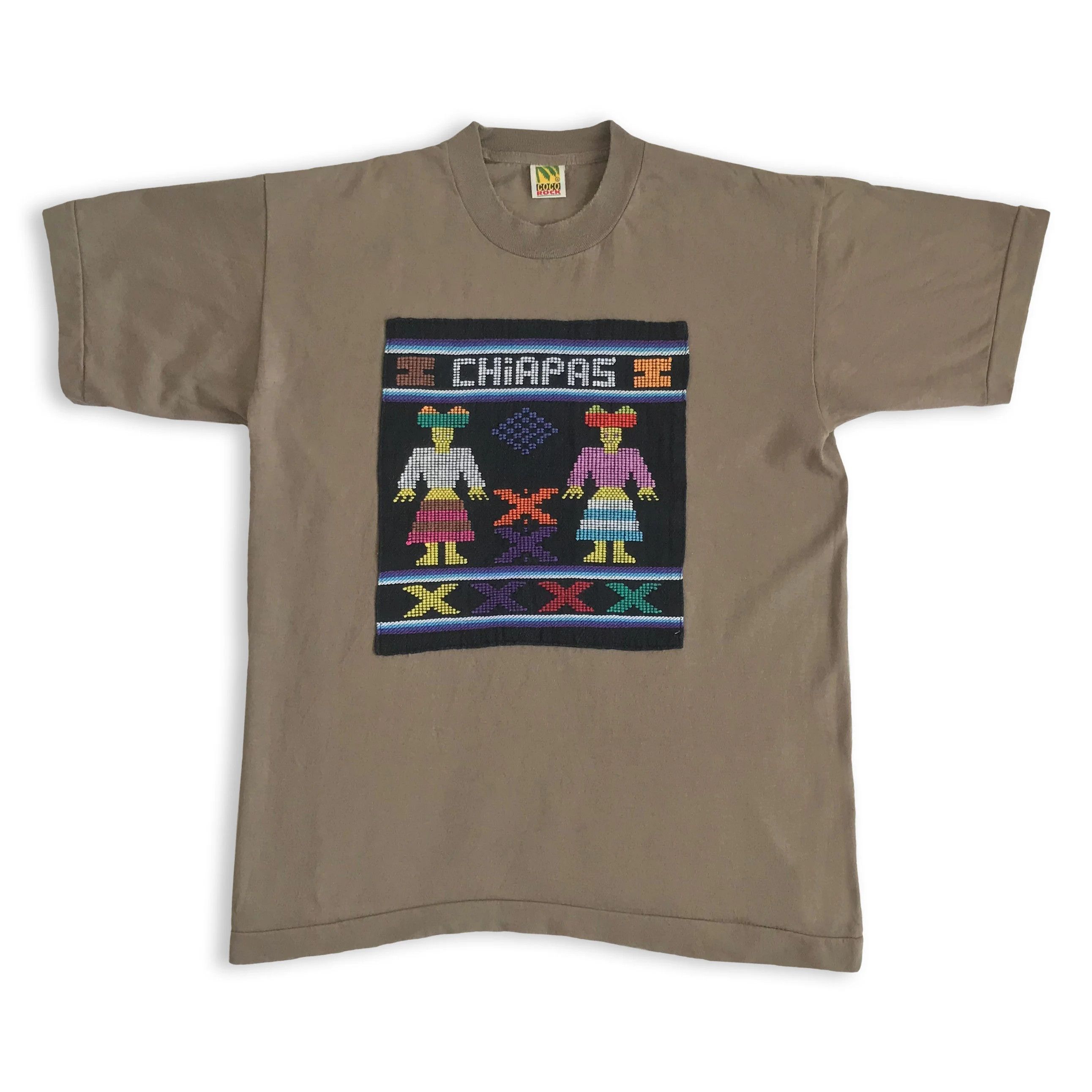 Vintage 90s CHIAPS T shirt Tee Single Stitch / Mexico Embroidery Size US M / EU 48-50 / 2 - 2 Thumbnail