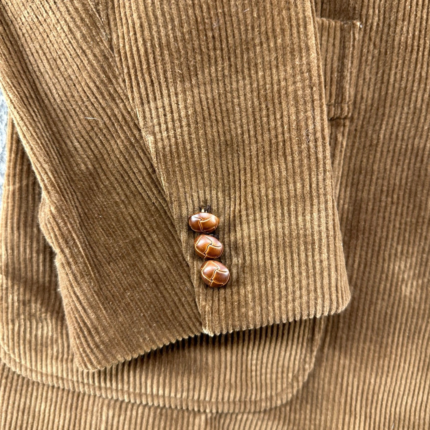 Vintage VINTAGE Brad Whitney Jacket Mens 42 Brown Corduroy Blazer Coat Lined 70s Pea Coat Wide Corduroy 90s Casual Business Mens Jacket Size 42R - 4 Thumbnail