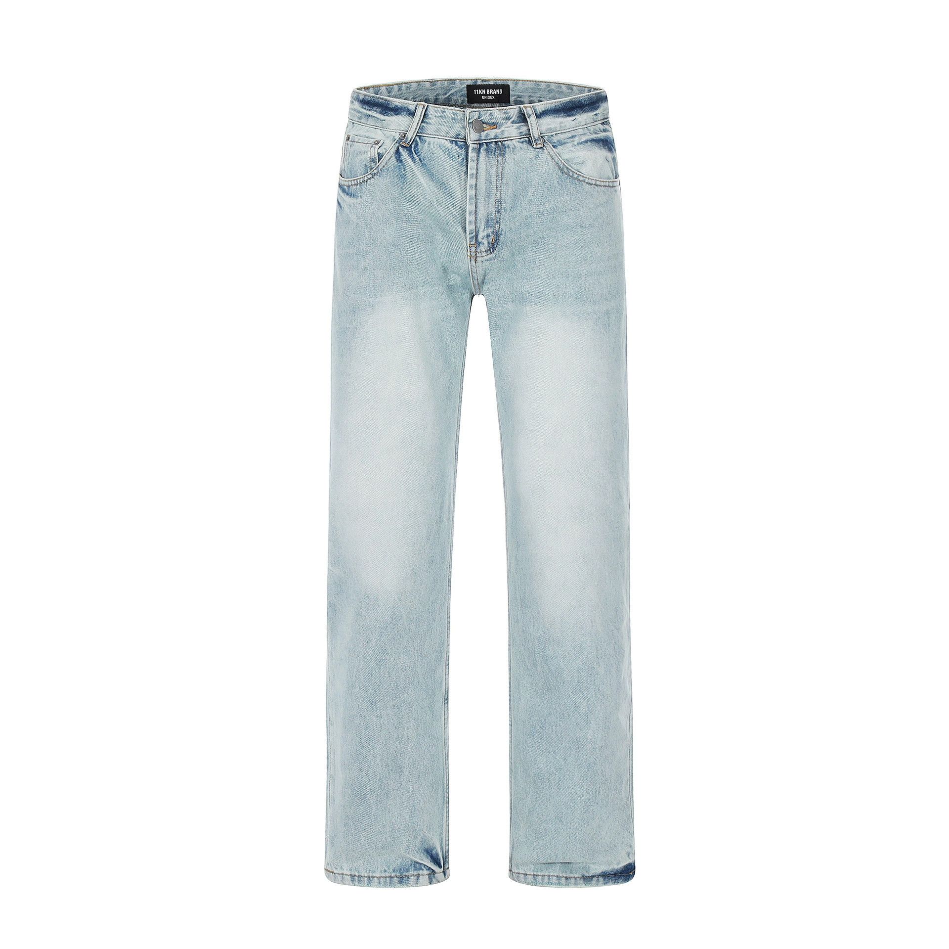 Japanese Brand × Jean American washed distressed light-color loose wide-leg jeans Size US 32 / EU 48 - 1 Thumbnail