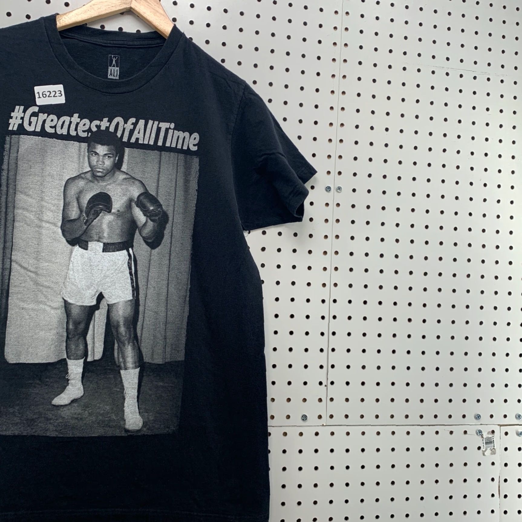 Vintage Muhammed Ali Shirt Black Greatest Of All Time Adult Medium Short Sleeve Boxing Mens Shirt Size US M / EU 48-50 / 2 - 4 Thumbnail