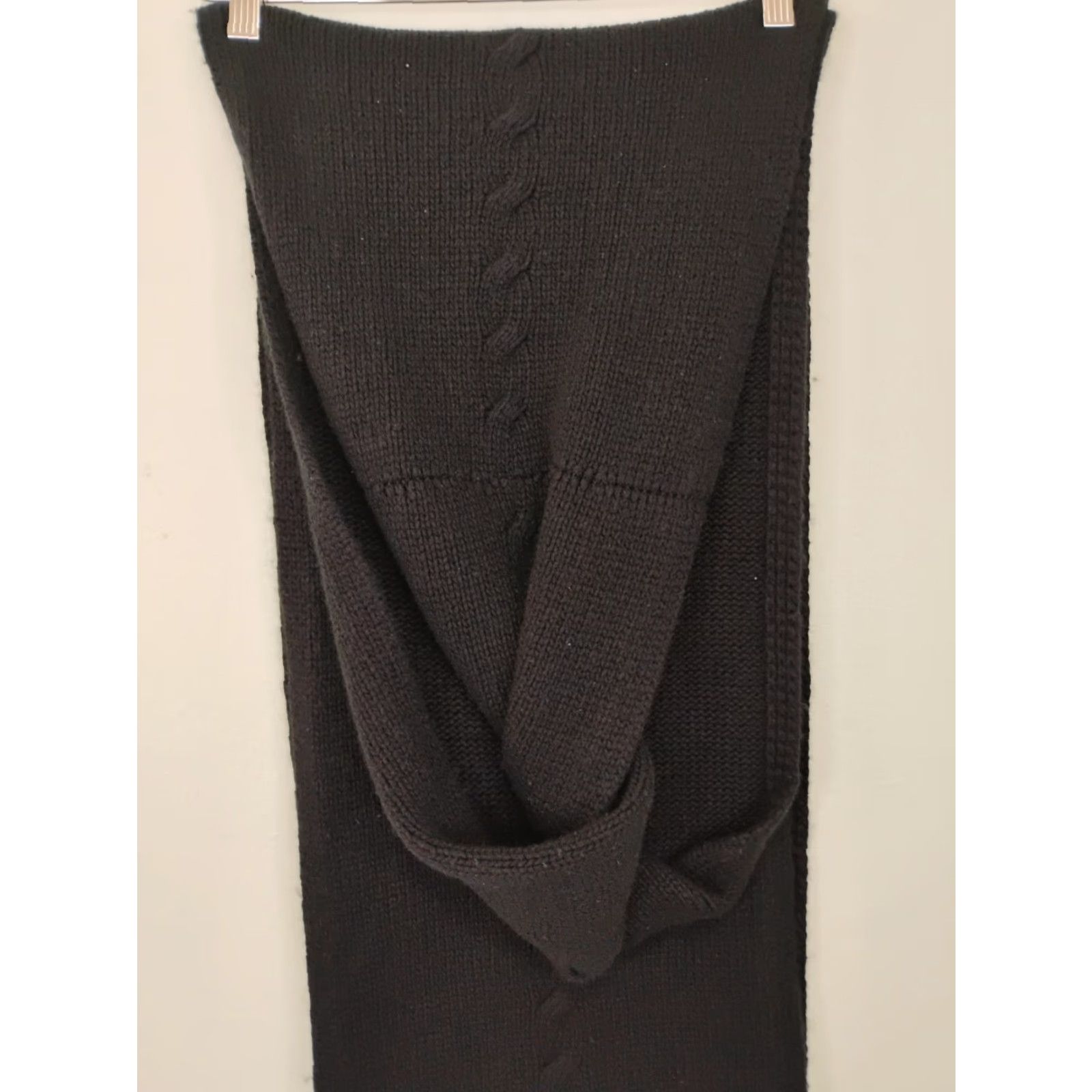 True Religion VINTAGE True Religion Scarf Unisex Cowl/Infinity Angora Wool Cashmere Floral Black Size ONE SIZE - 5 Thumbnail