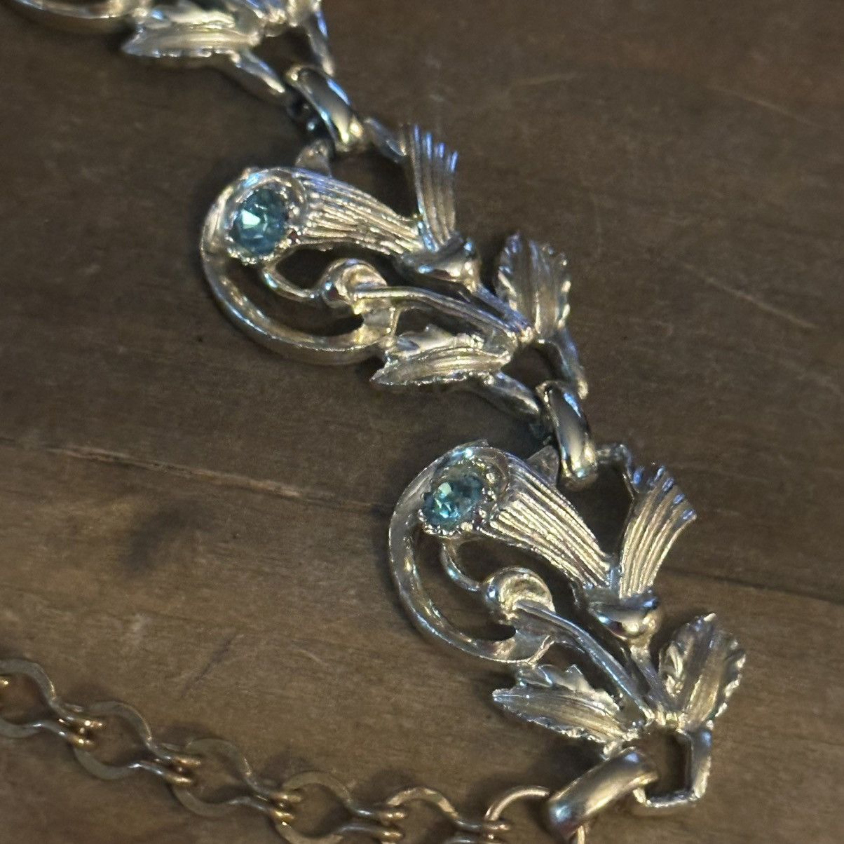 Vintage Vintage Cala Lilly and leaves link necklace Size ONE SIZE - 5 Thumbnail