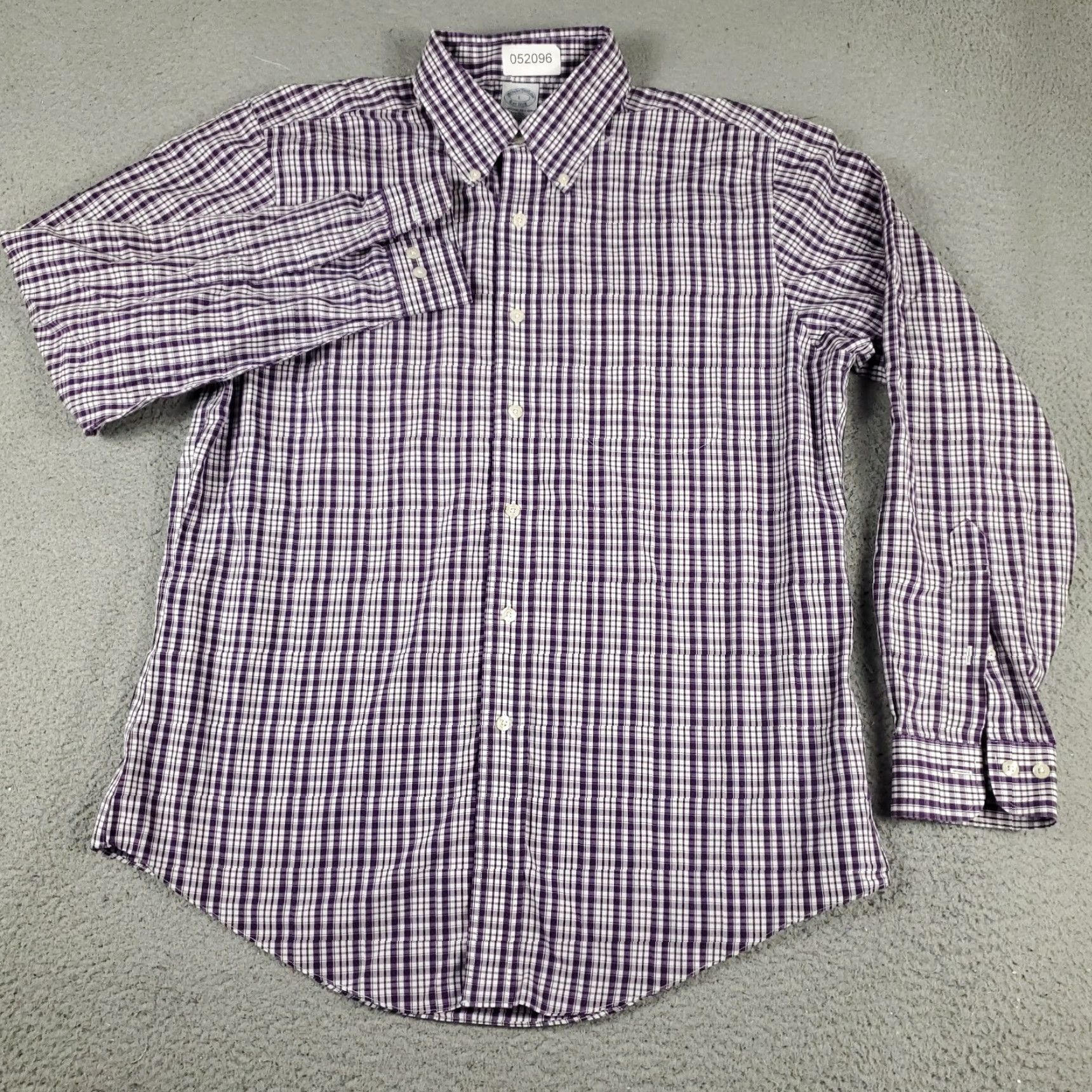 Brooks Brothers VINTAGE? No. Brooks Brothers Shirt Mens Large Purple Plaid Button-Up Long Sleeve - Classic Preppy Cotton Shirt Adult Large Purple Plaid Mens Size US L / EU 52-54 / 3 - 2 Thumbnail