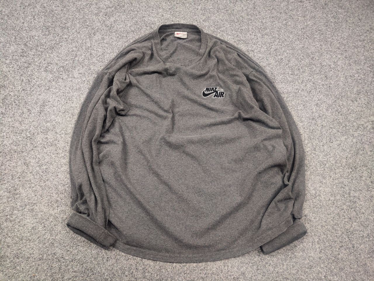 Nike Vintage 90's Nike Air Gray Oversized Long sleeve Y2K Style Size US XL / EU 56 / 4 - 3 Thumbnail